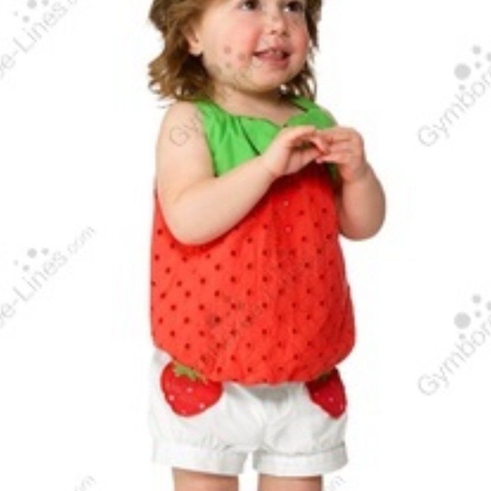 Gymboree strawberry tank & shorts set